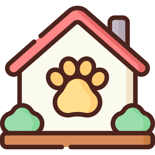 Toit rose contour marron