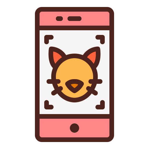 cat picture contour marron